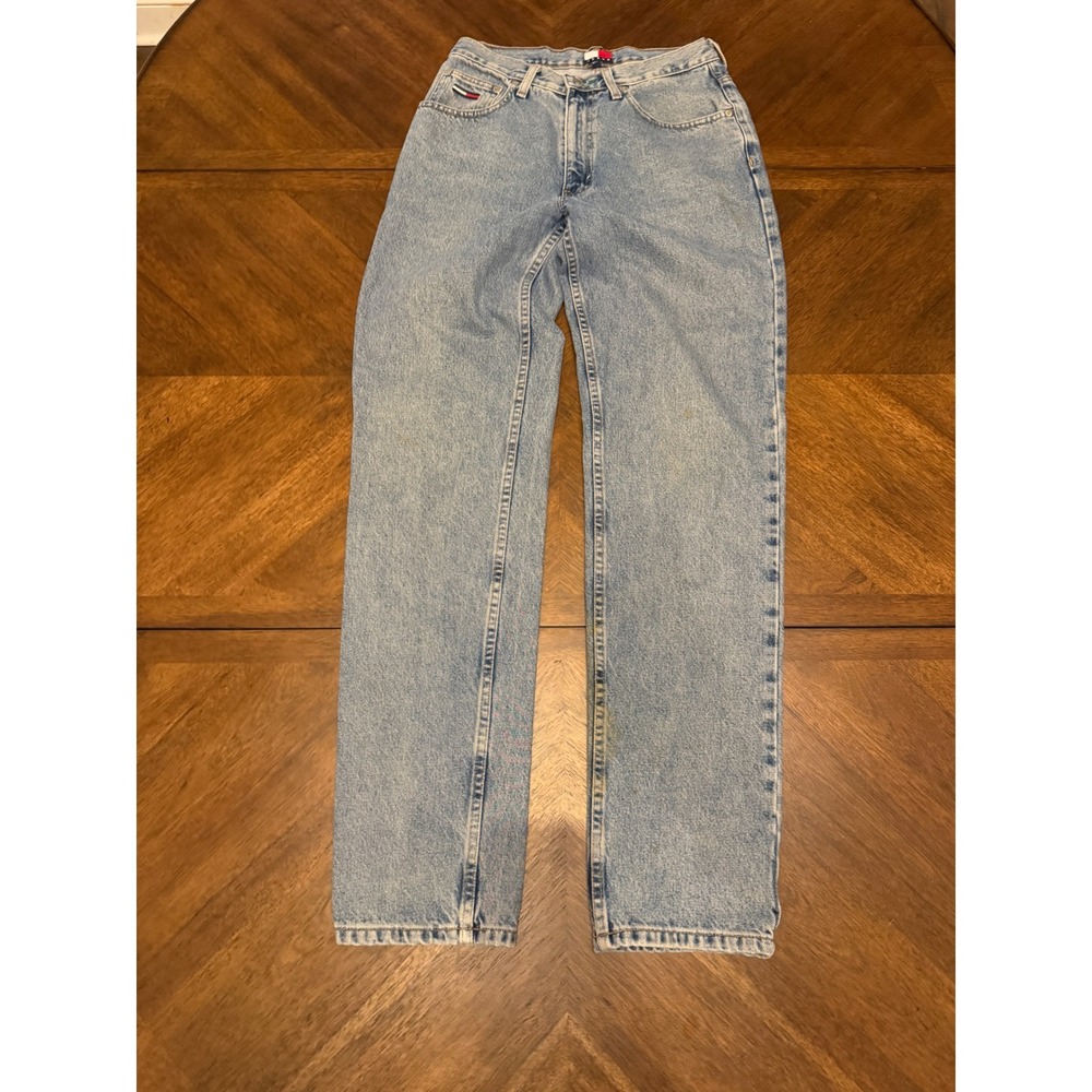 Tommy‎ Jeans Mens 31x34 Vintage 90s Light Wash Straight Leg Denim Blue Pants
